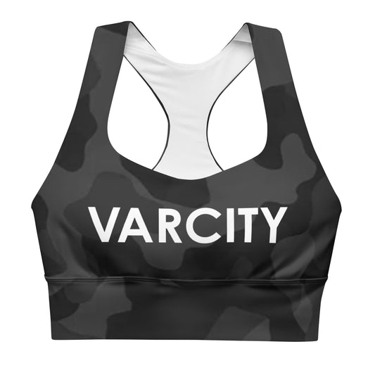 Women's Varcity Brand Longline Stealth Sports Bra
