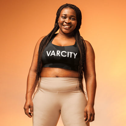 Women's Varcity Brand Longline Stealth Sports Bra