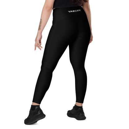Women's Varcity Brand 7/8 Crossover Leggings w/ Pockets