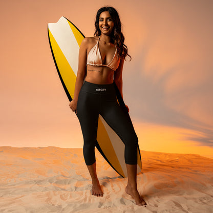 Women's Varcity Brand Yoga Capri Leggings