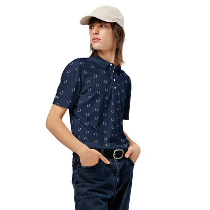 Men's Varcity Club Crest Stamped Slim Fit Golf Polo