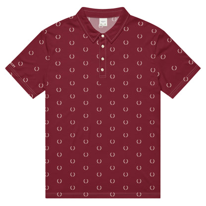 Men's Varcity Club Crest Stamped Slim Fit Golf Polo