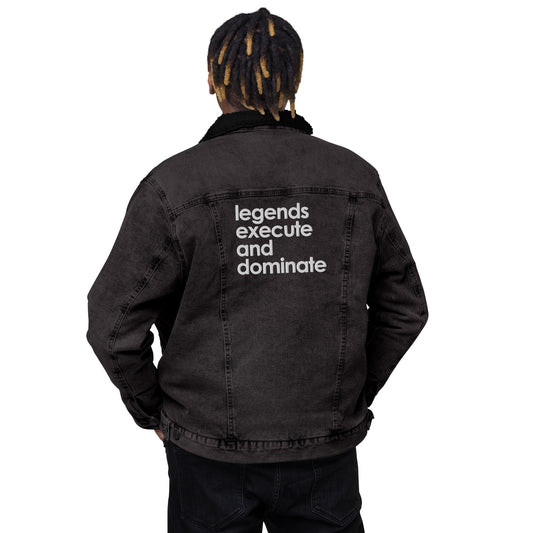 Unisex Legends Denim Motto Sherpa Jacket